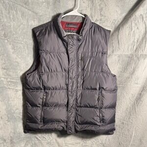 Orvis Classic Collection down Puffer Vest Mens Gray Full Zip Outdoor Casual‎